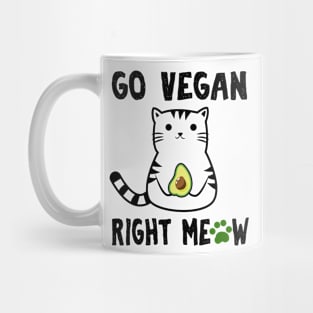 Go Vegan Right Meow Mug